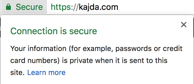 SSL Confirmation Padlock