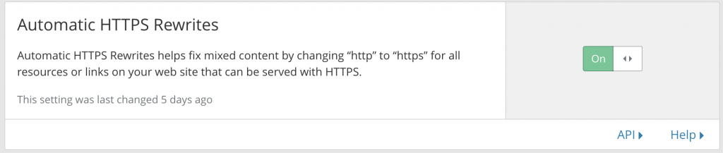 Automatic HTTPS Rewrites